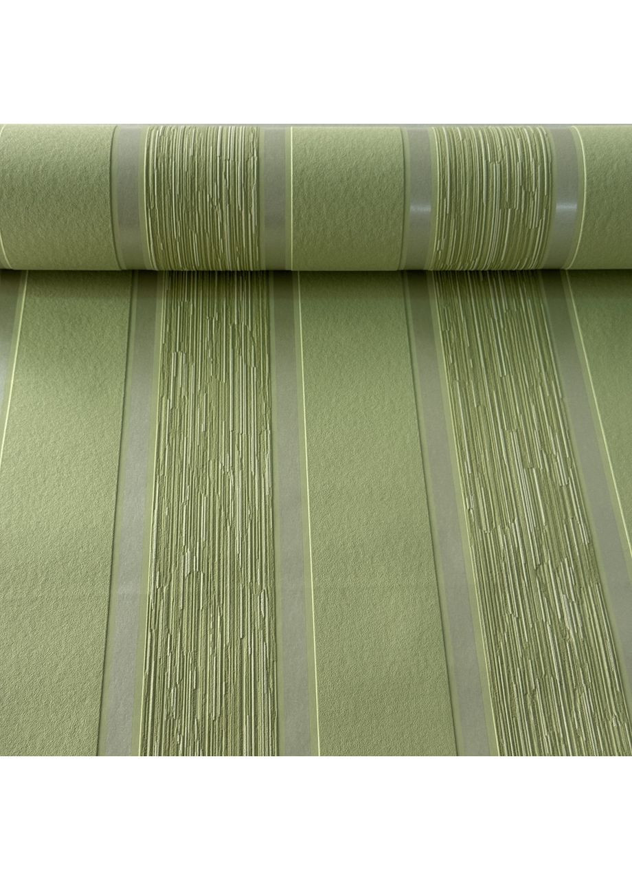 Обои виниловые At Home 51717 салатовые в полоску 0.53x10.05 м MARBURG (371775521)