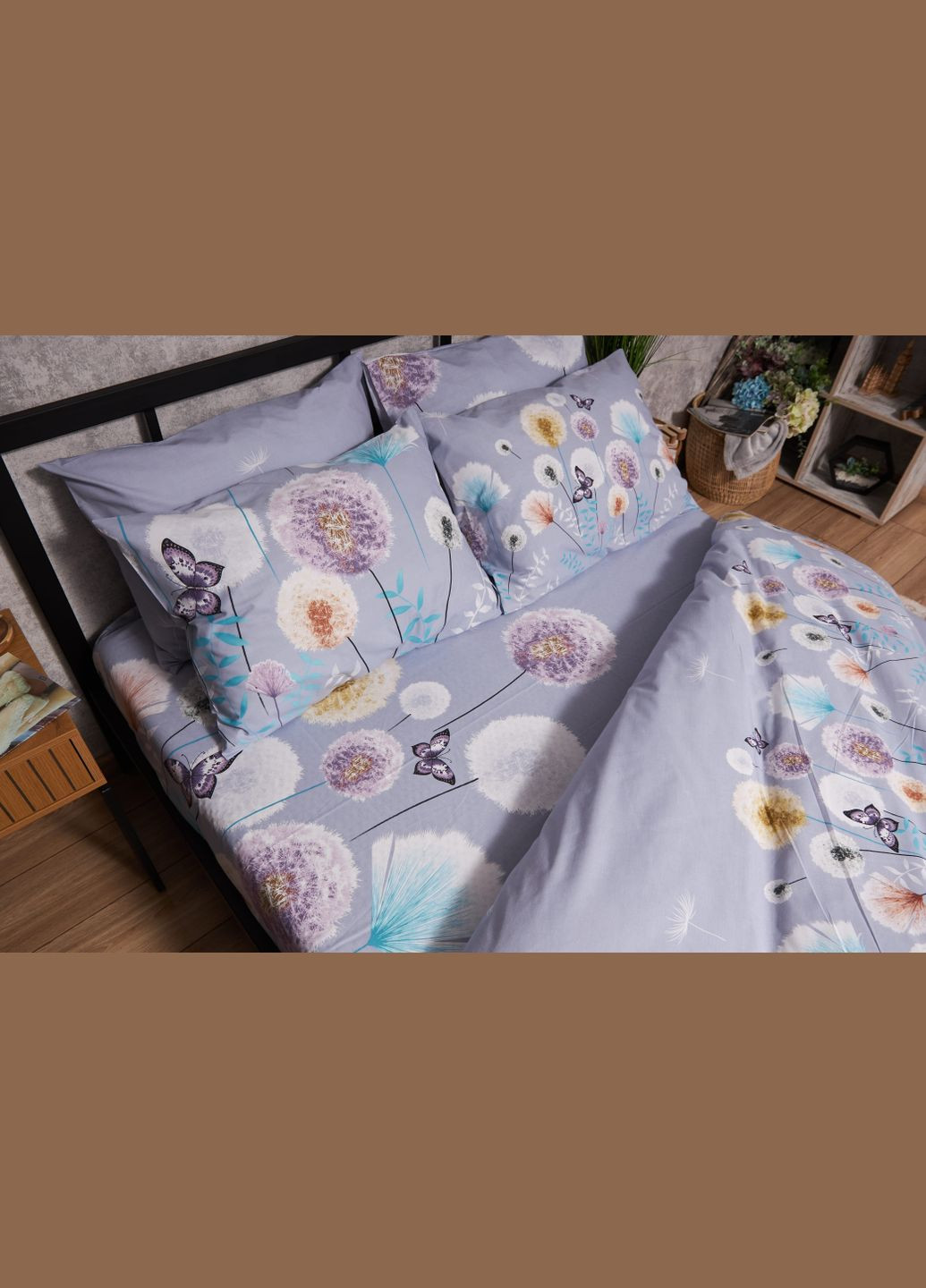 Комплект постільної білизни Бязь Gold Люкс «» Сімейний 143х210х2 наволочки 2х70х70 (MS-820005592) Moon&Star Dandelion Dreams (302973779)