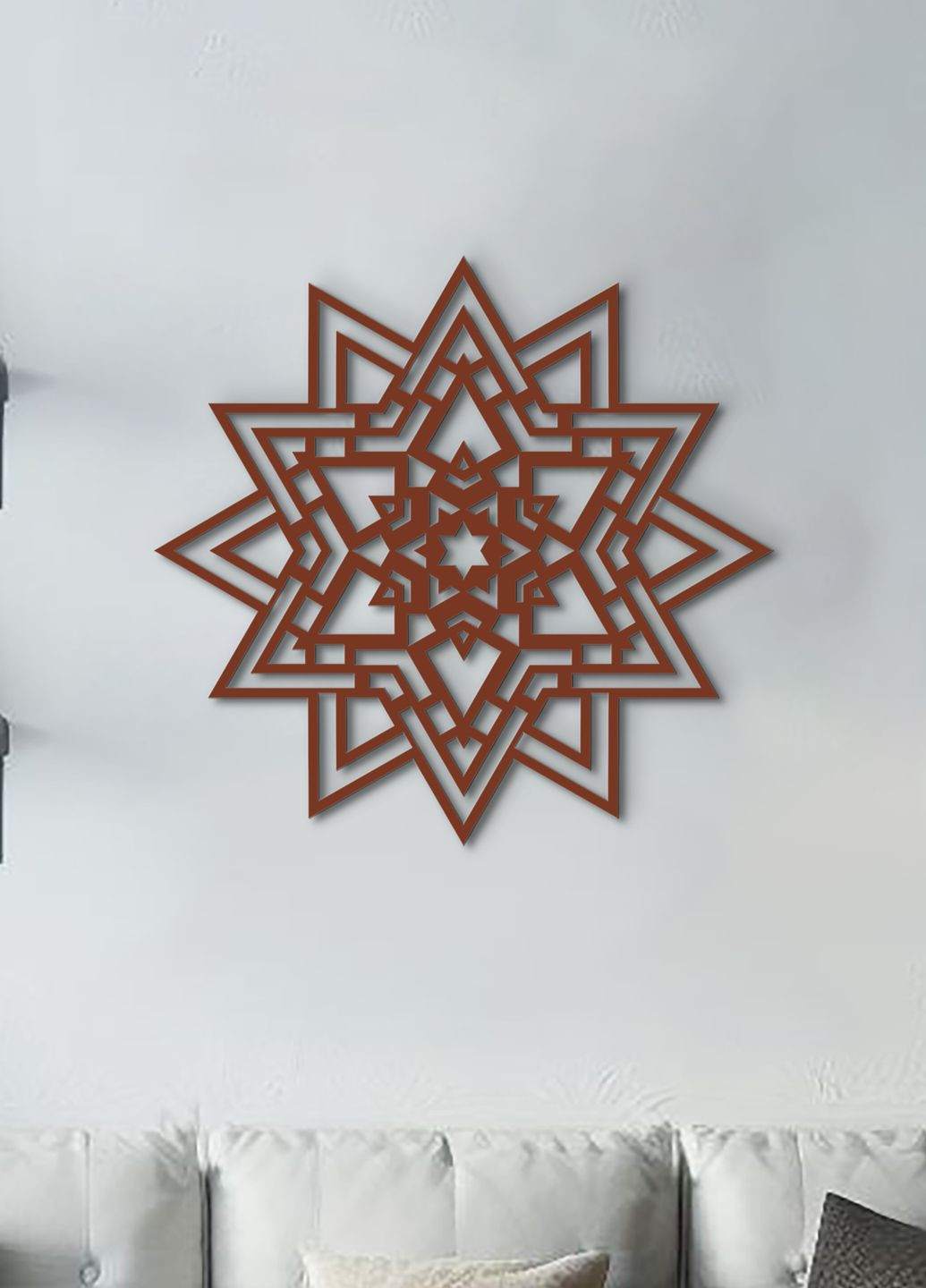 Декоративное панно из дерева, настенный декор для дома "Магическая мандала", интерьерная картина 35х35 см Woodyard (291843053)