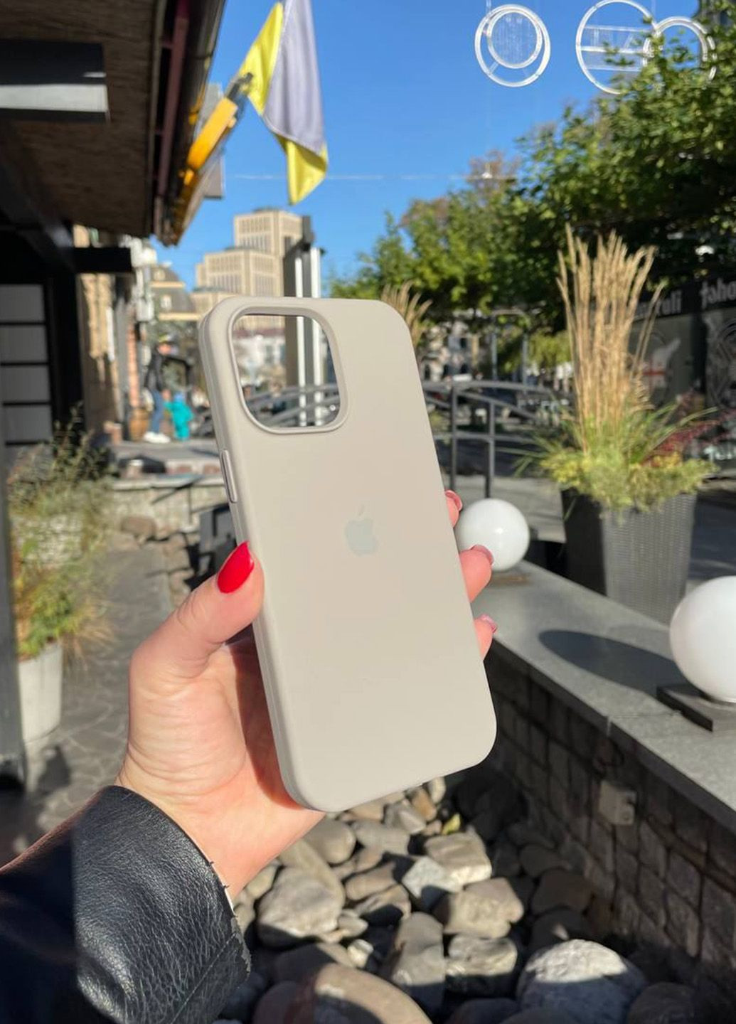 Чехол для iPhone 13 Pro Max Silicone Case силикон кейс серый Pebble No Brand (286330993)