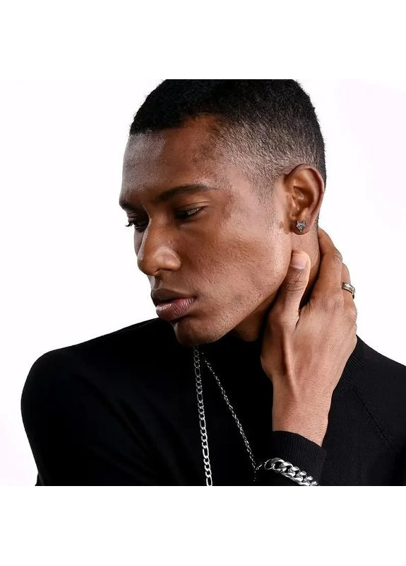 Серьги мужские панк черные "Одинокий Волк" с кельтскими узорами оберег OrnatusDivinus819 Liresmina Jewelry (367831395)