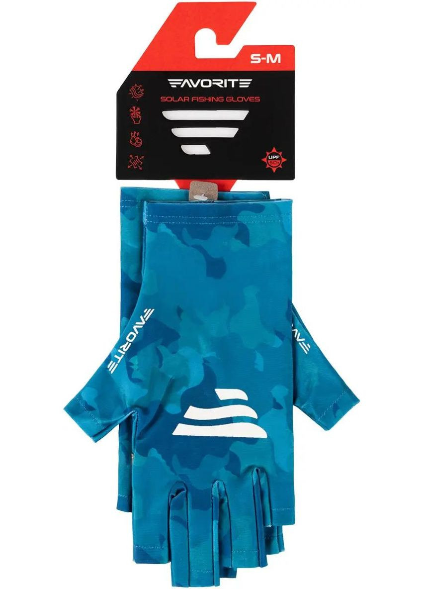 Рукавички Solar Fishing Gloves 5 Cut к:blue Favorite (316437694)
