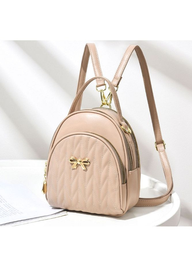 Стильний жіночий міні рюкзак сумка 2 в 1 екошкіра міський рюкзачок для прогулянок м'ятний сумка на плече ProDobro (363136520)