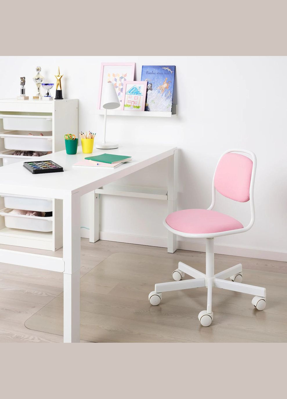Дитяче офісне крісло ІКЕА ORFJALL рожевий Vissle (70441769) IKEA (271121080)