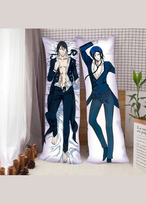 Подушка Обіймашка Дакімакура Себастьян Темний Дворецький 130 х 40 см No Brand (317299100)