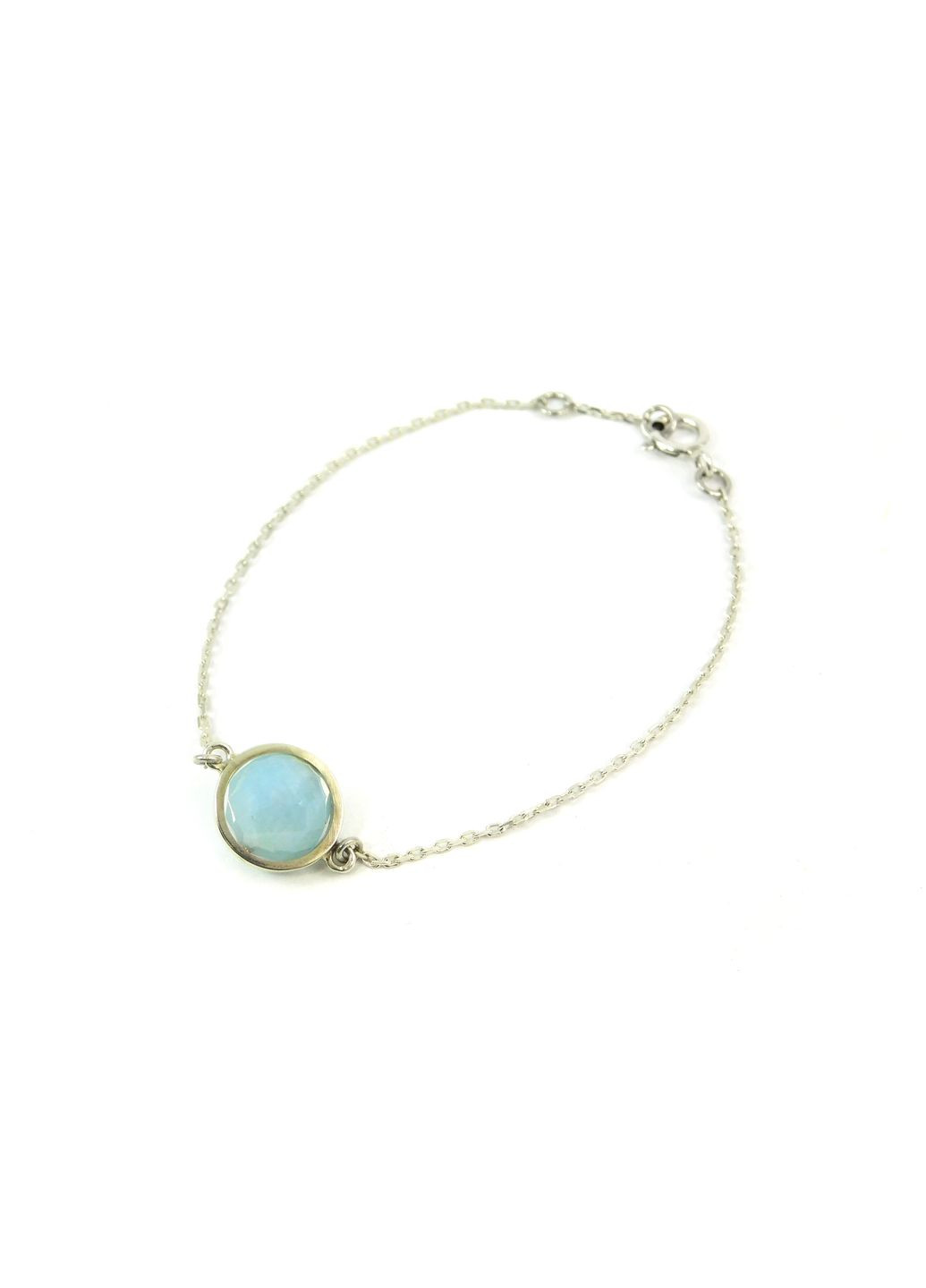 Эксклюзивный браслет Аквамарин, серебро 15 Fursa fashion (322313189)