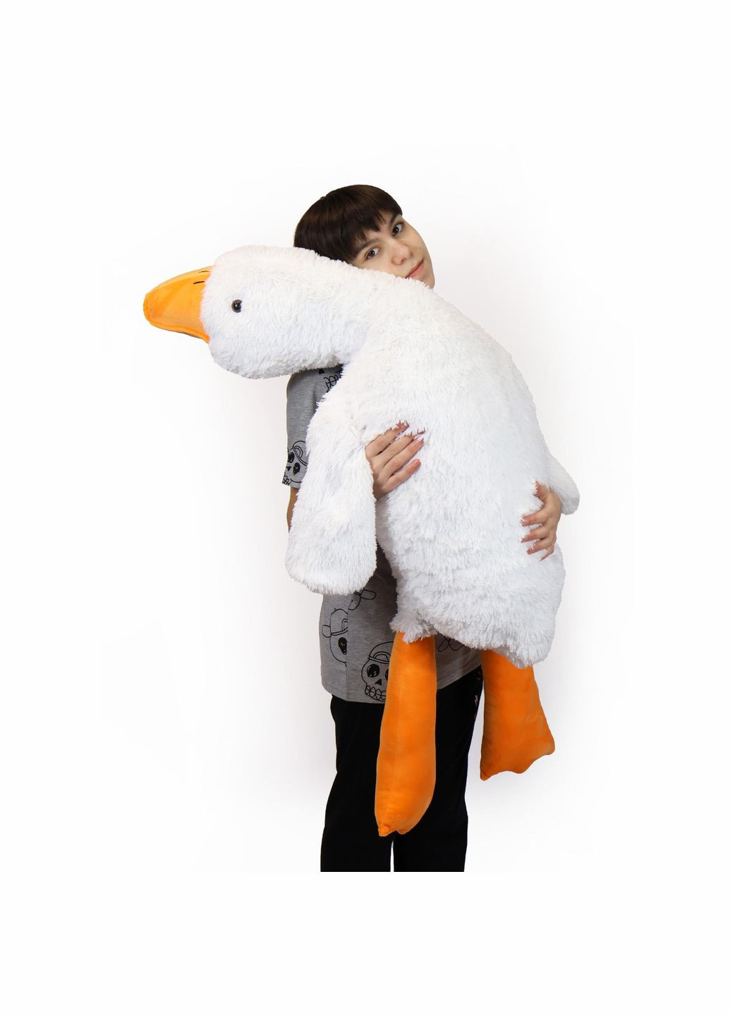 Мягкая игрушка ТриМишки Гусь 130см Белый No Brand (332793492)