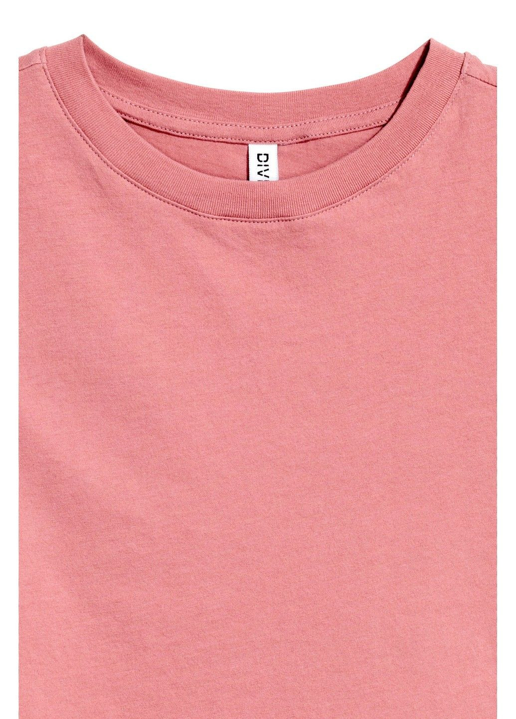 Темно-рожева літня футболка H&M