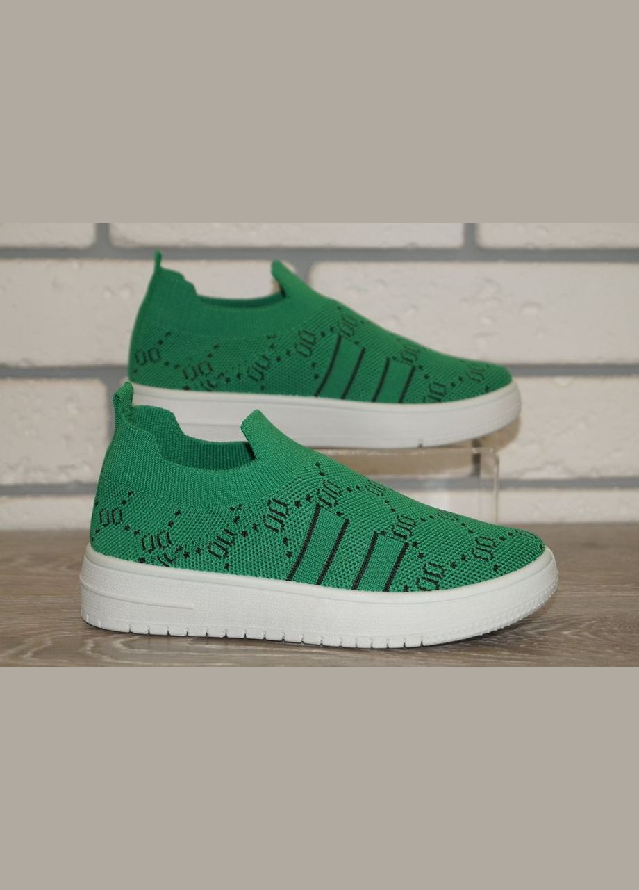 Сліпони текстильні для дівчинки зелені Class (321872128)