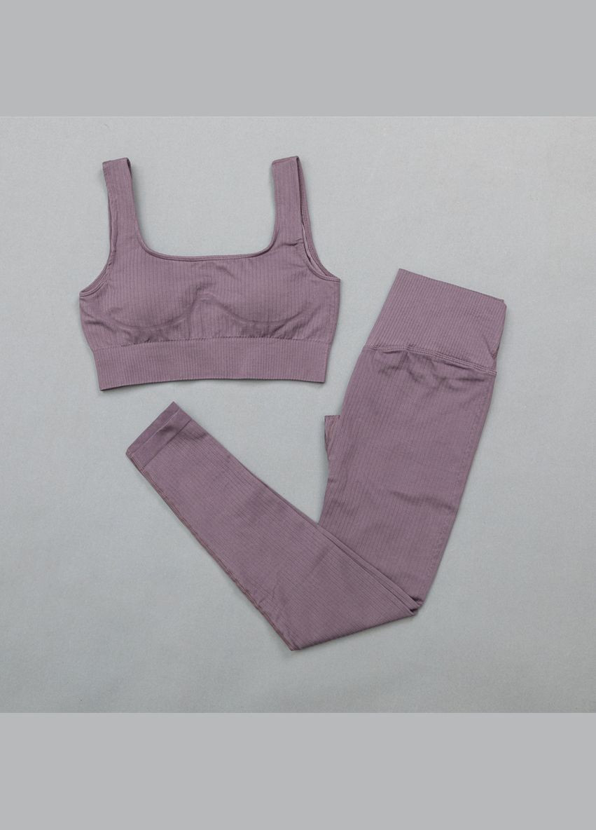 Комплект для фитнеса (спортивный костюм) топ и леггинсы 11817 S темно-розовый Fashion (336547478)