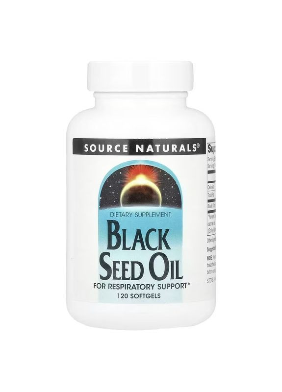 Олія чорного кмину, Black Seed Oil,, 120 гелевих капсул Source Naturals (333721574)