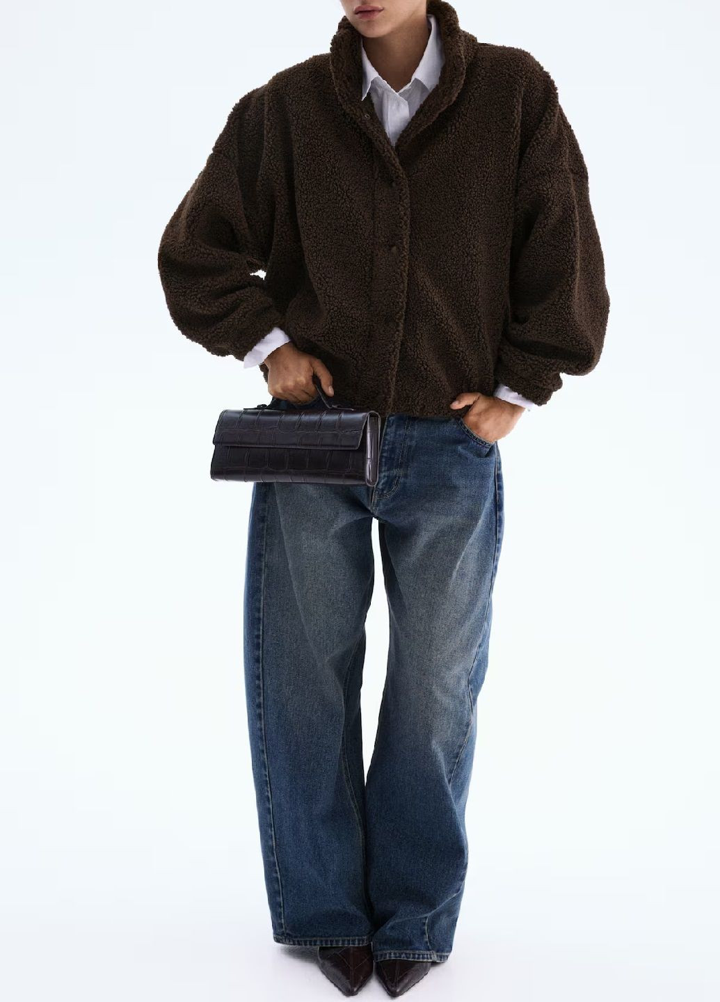 Темно-коричневая демисезонная куртка H&M