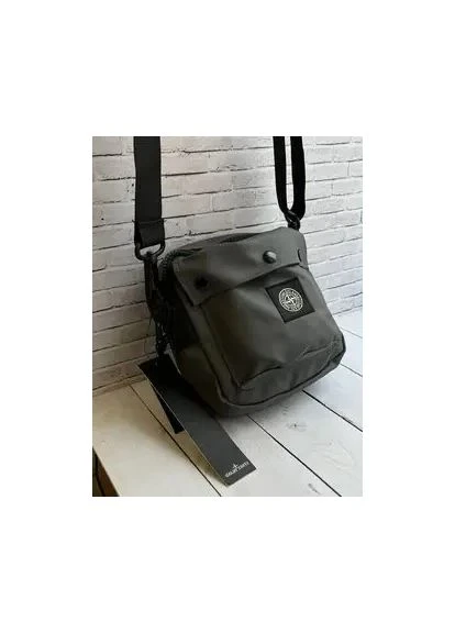 Сумка через плече 16x16 сірий Stone Island (374973905)