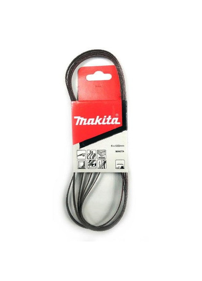 Набір шліфувальної стрічки P-43206 (6х533 мм, К80, 5 шт) шліфстрічка (7143) Makita (295041746)