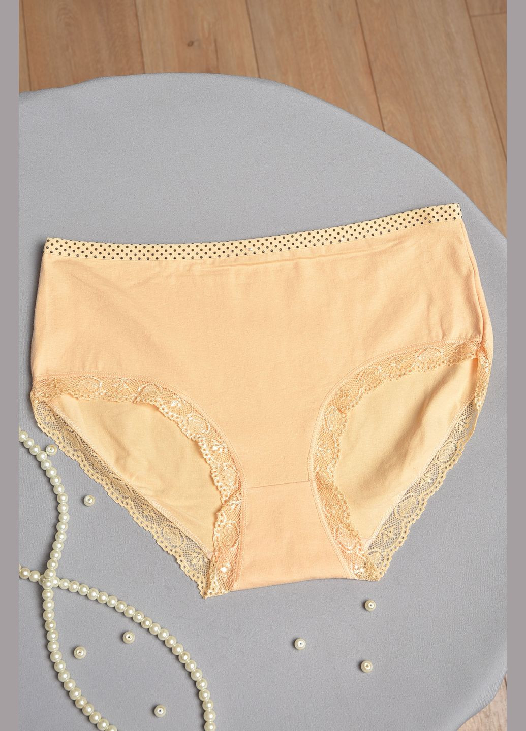 Трусы женские полубатальные желтого цвета Let's Shop (301505955)