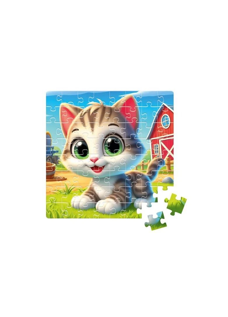 Пазлы De.tail. Забавный котенок. 64 детали DT1234-24 (укр) Vladi toys (389897208)
