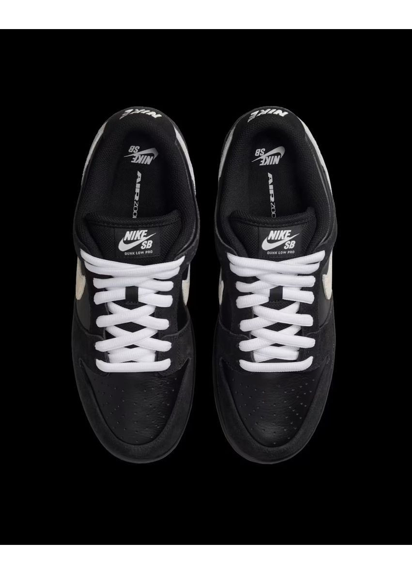 Кросівки SB Dunk Low Pro Black Suede White Nike чорні демісезони (372794808)