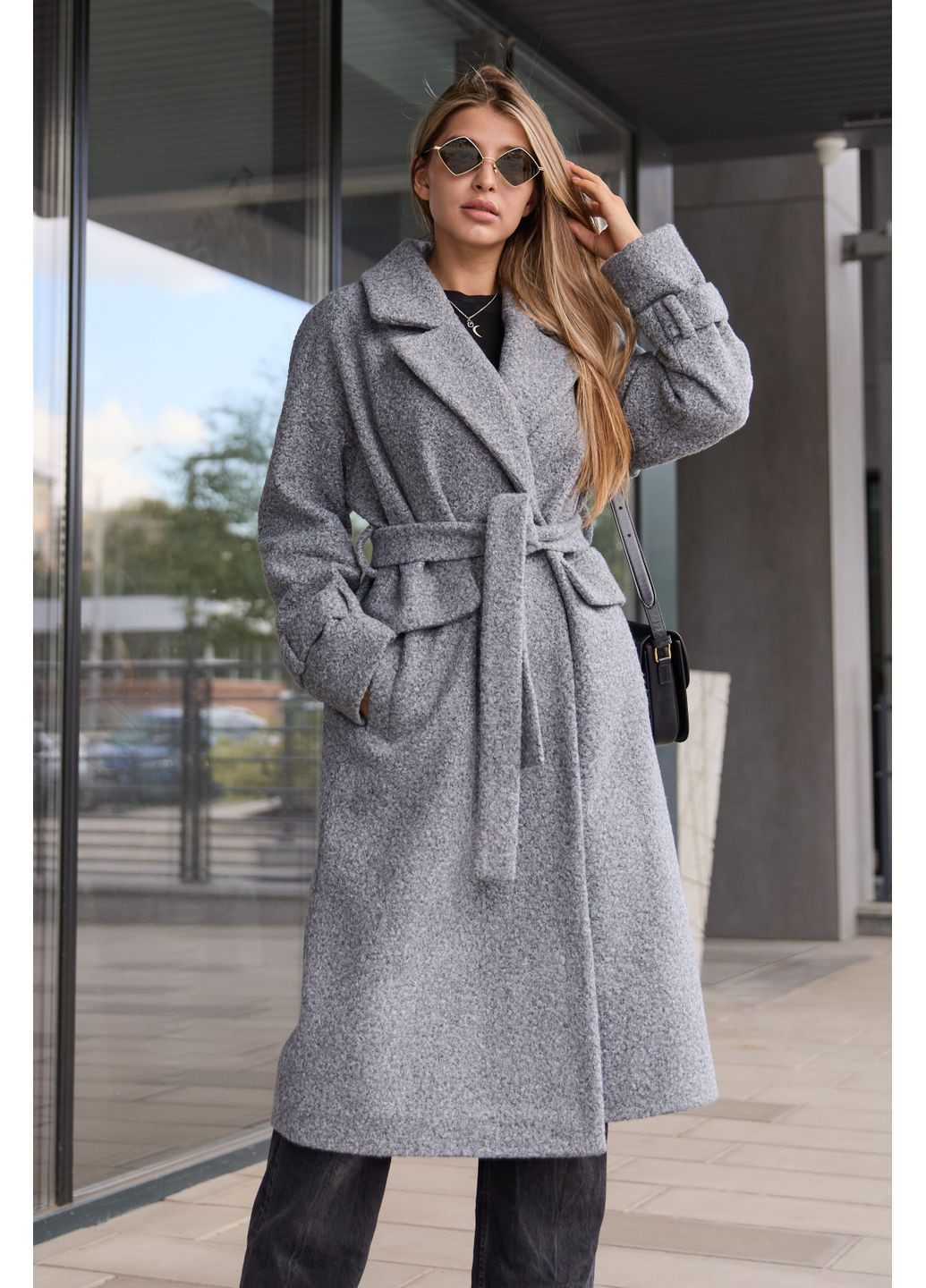 Сіре демісезонне Пальто MN