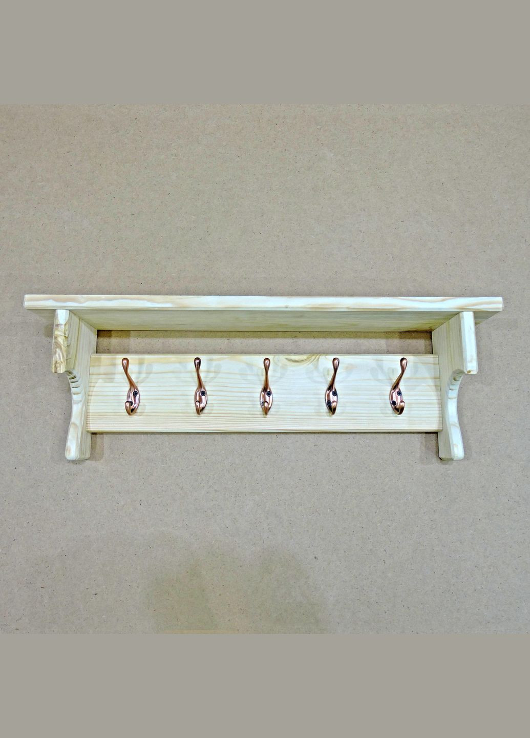 Вішалка для одягу з дерева Калгарі бланже (ВДО-000101) No Brand (327846629)