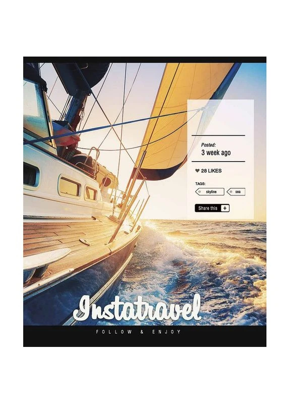 Тетрадь общая "Insta life" 0963389K-3 в клеточку, 96 листов Школярик (300277303)