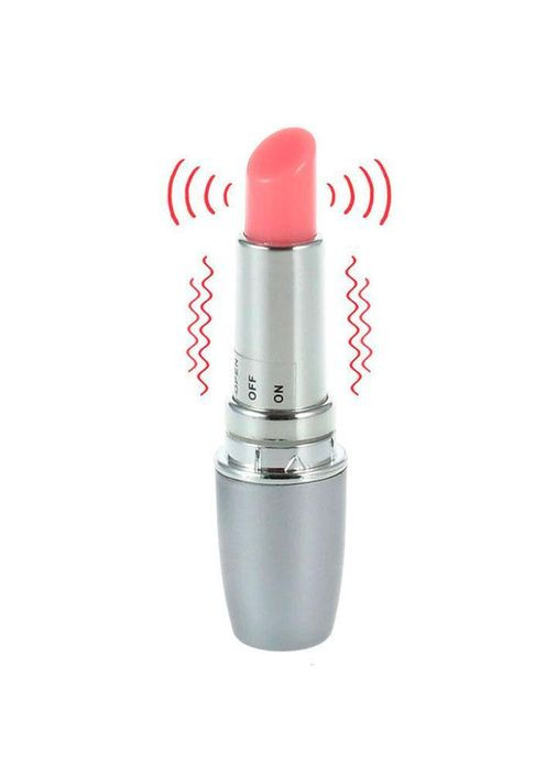 Міні-вібратор «Помада» для кліторальної стимуляції 4 см Металік No Brand (366665399)