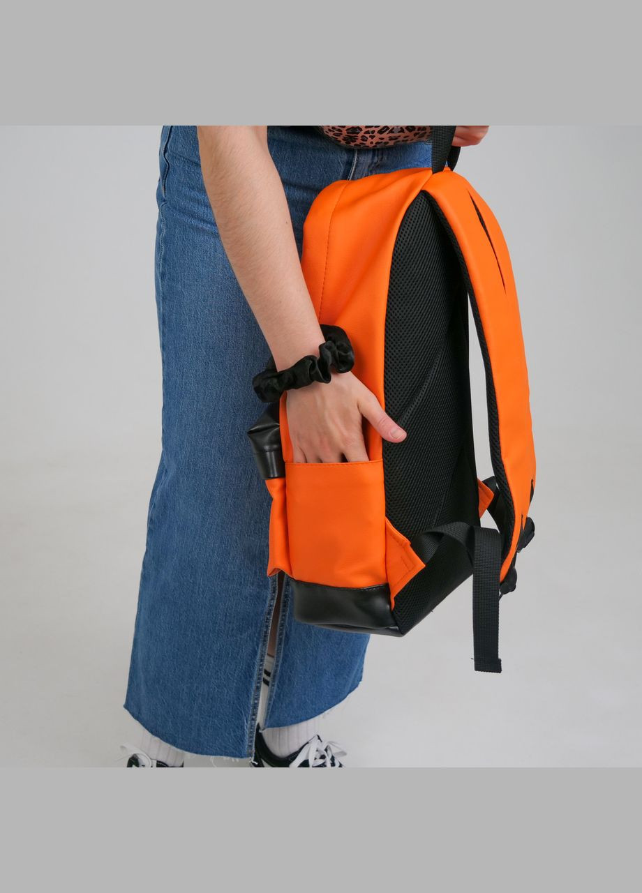 Универсальный рюкзак в удобном размере в экокожи, оранжевый цвет ToBeYou city (293247132)