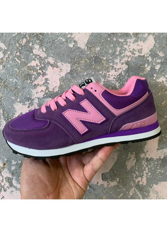 КРОССОВКИ ЖЕНСКИЕ NEW BALANCE 574 INDIGO НЬЮ БЕЛАНС 574 No Brand фиолетовые демисезоны (367173660)