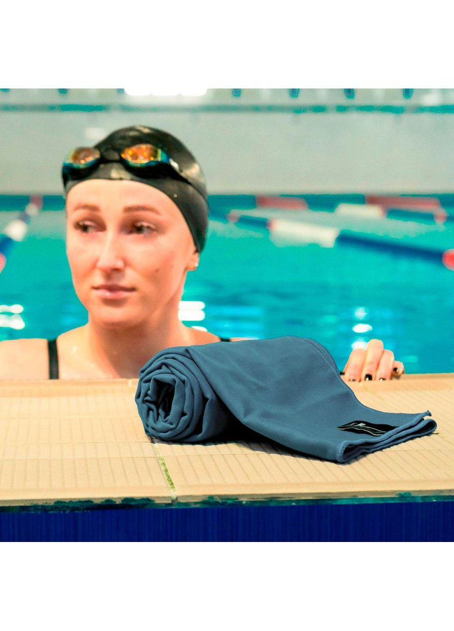 Полотенце спортивное микрофибра с чехлом 70х140 см (60173) Love You синий