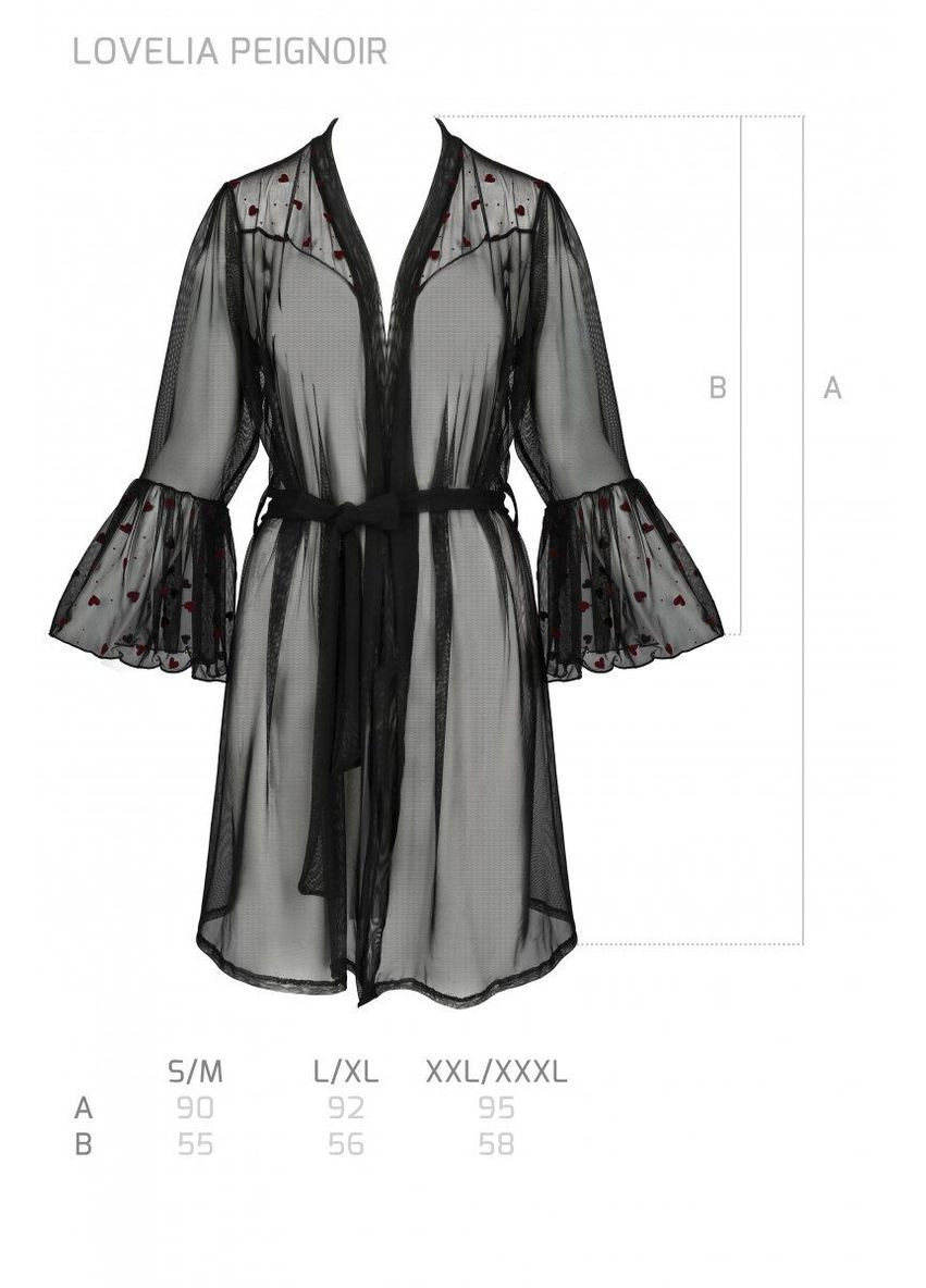 Воздушный пеньюар LOVELIA PEIGNOIR black S – M- Passion (297394262)