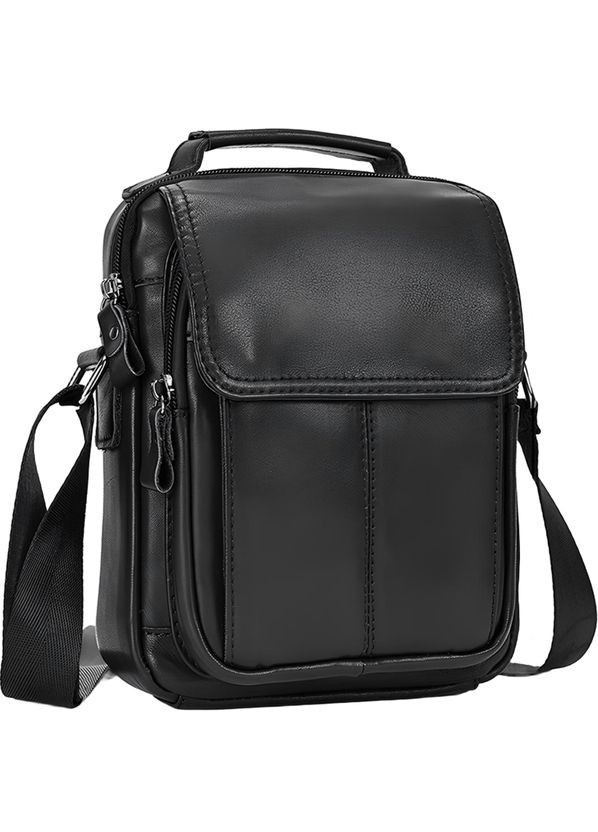 Сумка-барсетка чоловіча через плече шкіряна гладка чорна TD-69291 Tiding Bag (336551915)