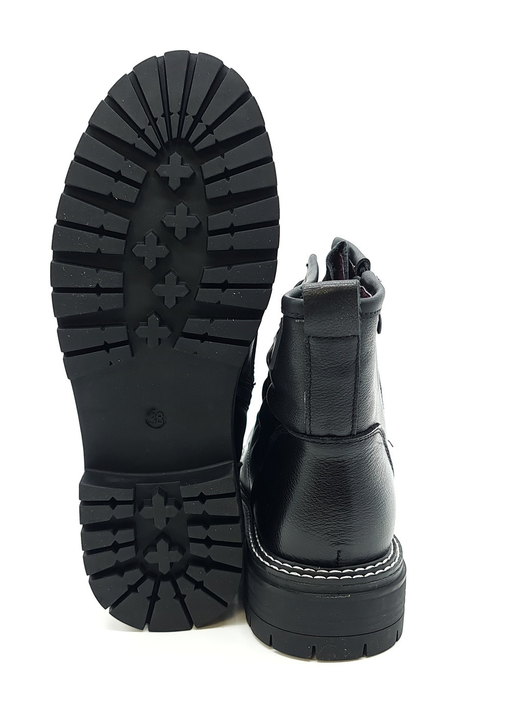 Жіночі черевики чорні шкіряні EG-19-2 24 см (р) Egga (259299531)