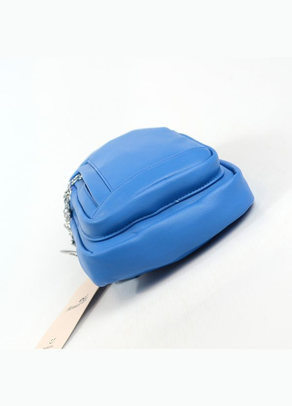 Синяя нагрудная женская маленькая сумка слинг через плечо No Brand (290187035)