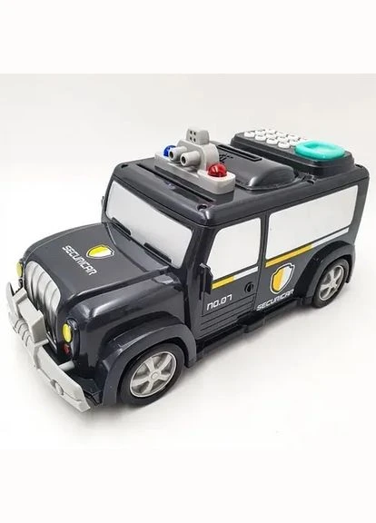 Дитяча скарбничка-сейф електронна з паролем Машина Money Transporter чорний (1756375622) No Brand (325877633)