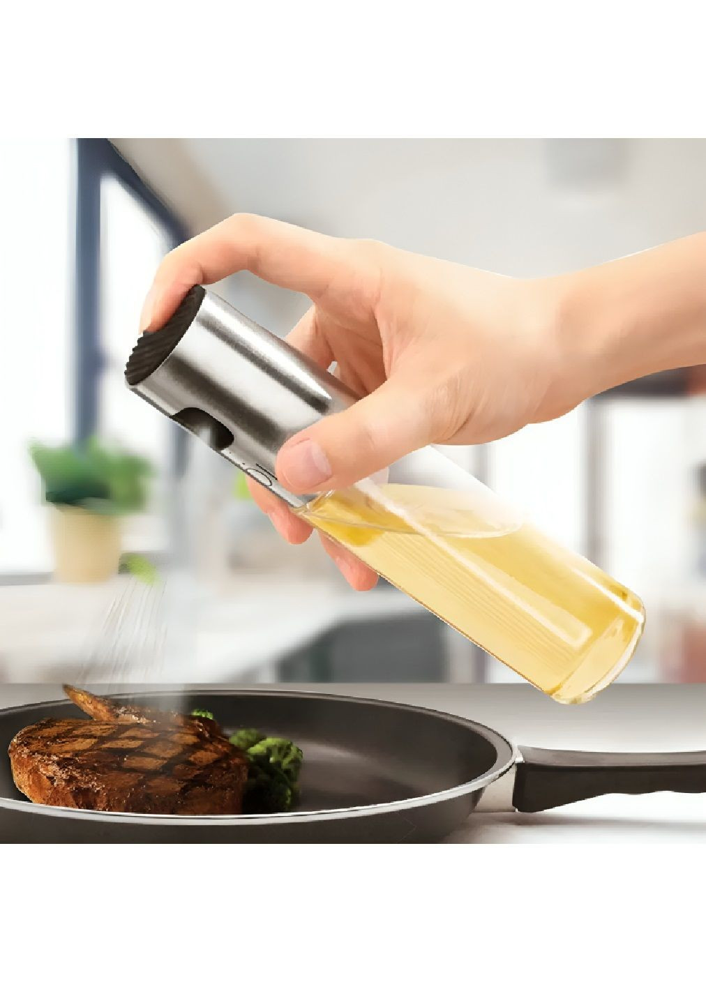 Комплект набор стеклянных бутылочек емкостей распылителей с мерной шкалой для масла уксуса 2 штуки 100 мл 18х4 см (480950-Prob) Unbranded (348781818)