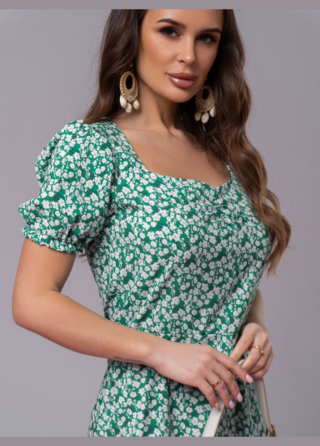 Зелена повсякденний сукні ISSA PLUS з квітковим принтом