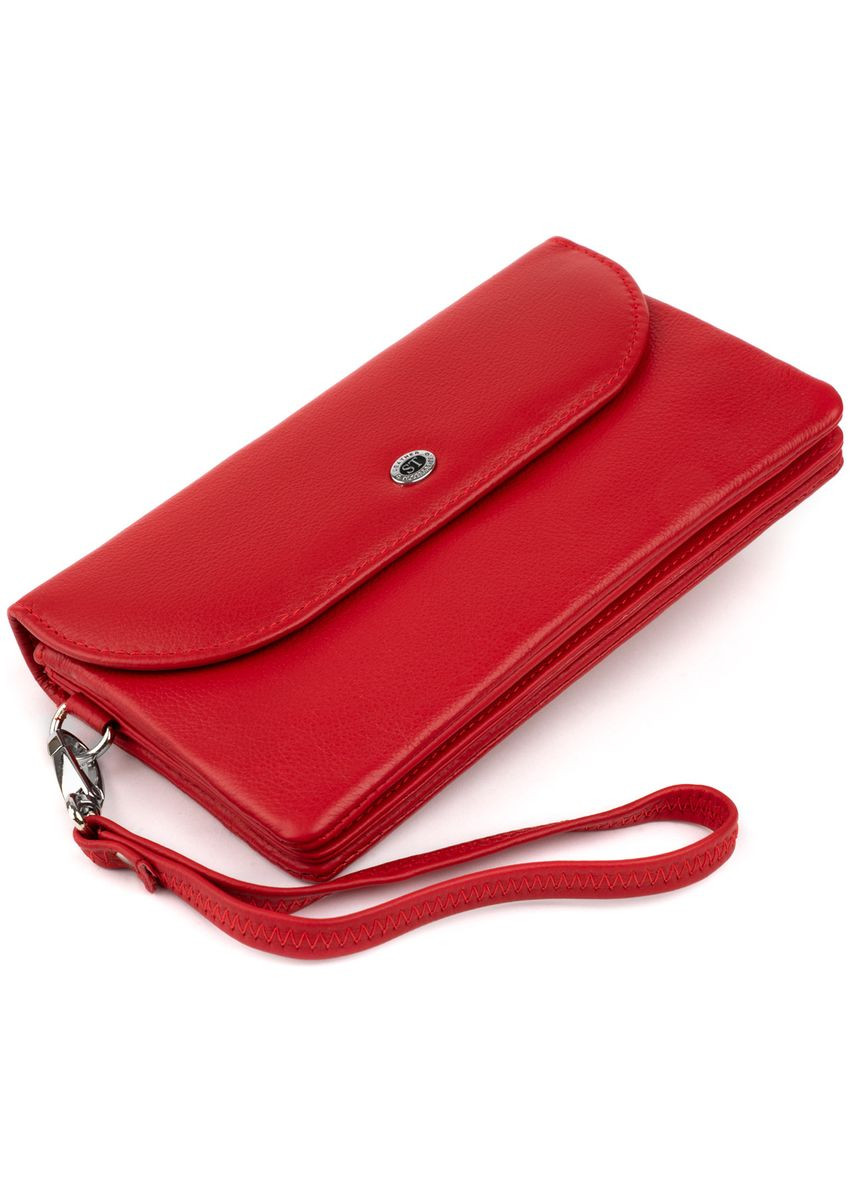 Клатч зі шкіри жіночий 19321 Червоний st leather (329146428)