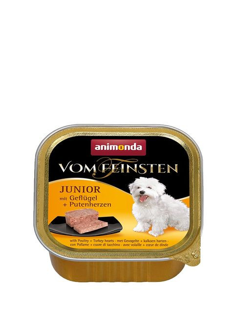Консервы Vom Feinsten для щенков с мясом домашней птицы и индейки 150 г (4017721826211) Animonda (279569170)