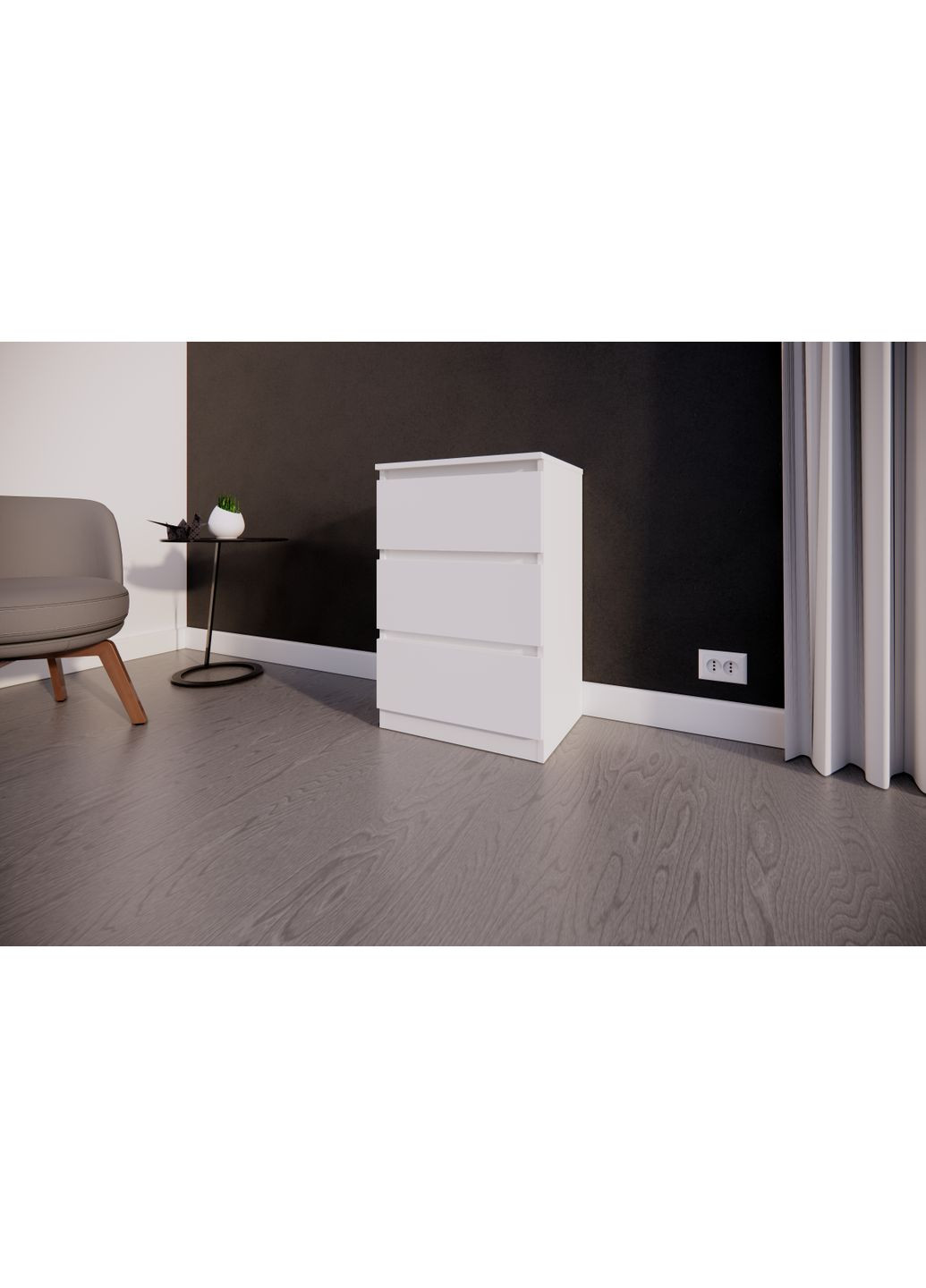 Комод на 3 шухляди 60х40х77.4см MEBEX (354307103)