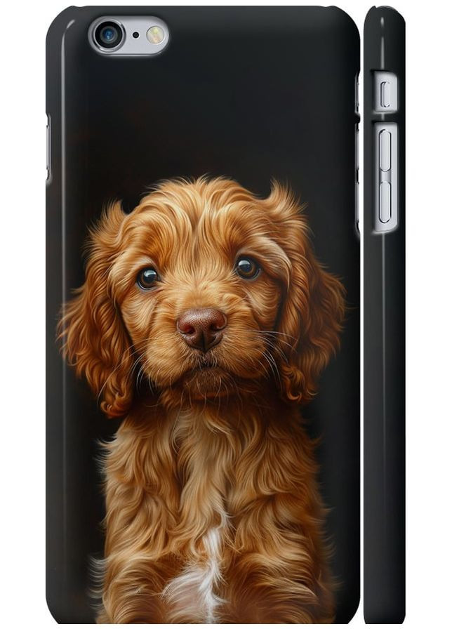 3D пластиковий матовий чохол 'Cocker spaniel на чорному фоні' для Endorphone apple iphone 6 plus (292315409)