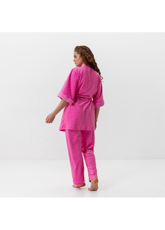 Набор из плюшевого велюра халат + брюки "Victoria's Secret" Sleeptime Набір халат та штани (365655850)