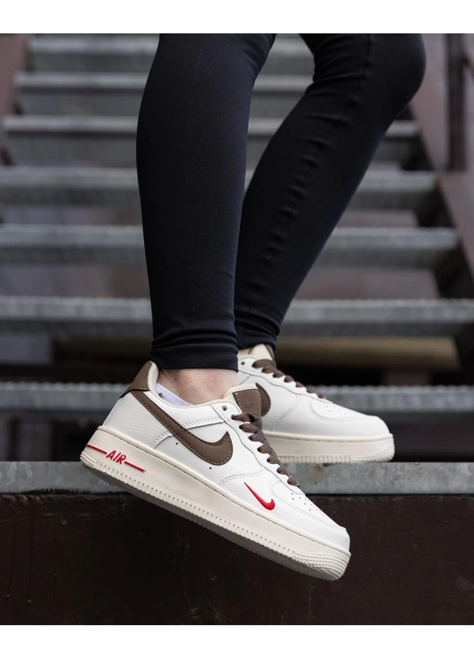 Комбіновані літні кросівки nike air force 1 low 07 essenti mocco найк аір форс 1 No Brand