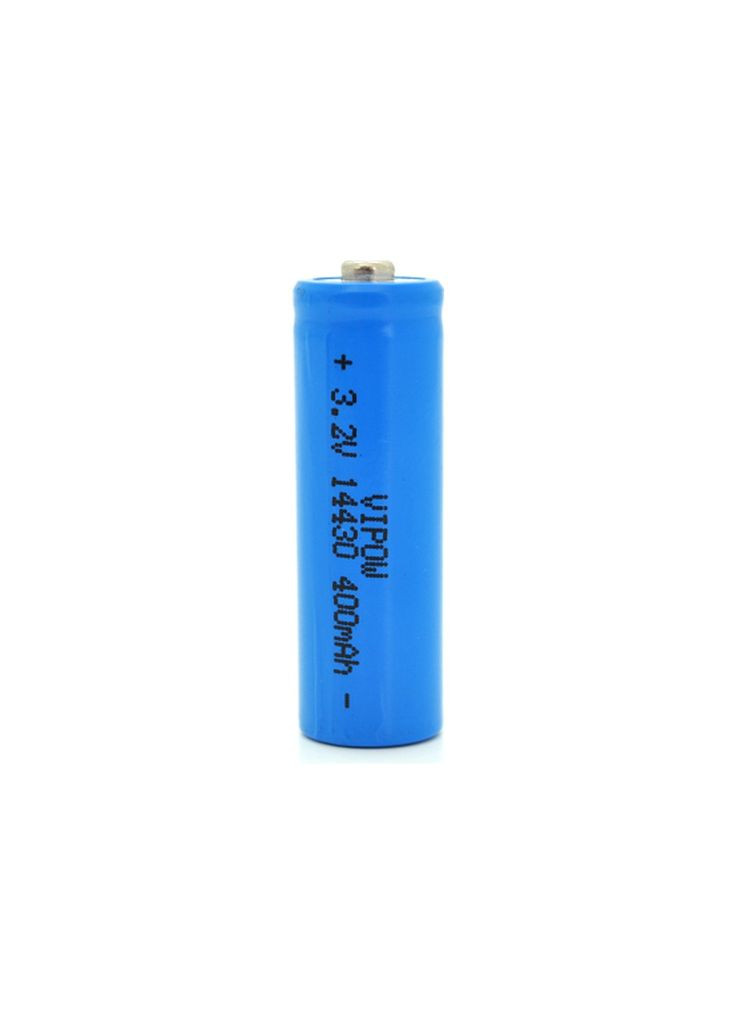 Аккумулятор 14430 LiFePO4, 400mAh, 3.2V, TipTop, blue (m426857) Vipow 14430 LiFePO4 (size 3/4AA), 400mAh, 3.2V, TipTop, (367072509)