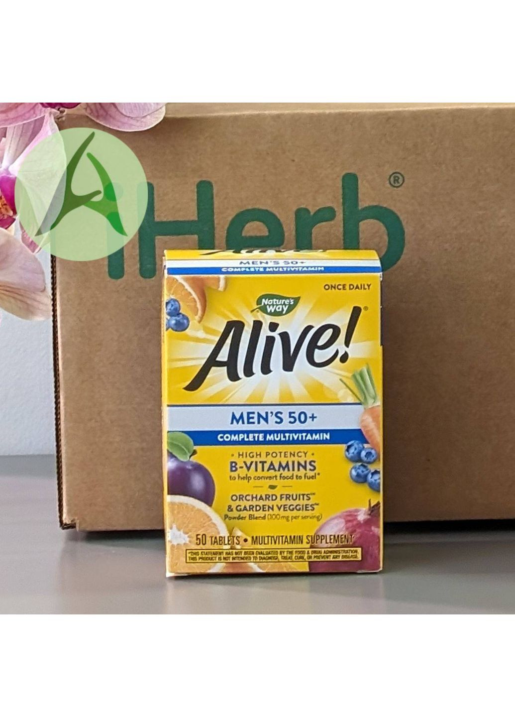 Alive!, комплекс мультивитаминов для мужчин старше 50 лет, 50 таблеток Nature's Way (361858620)