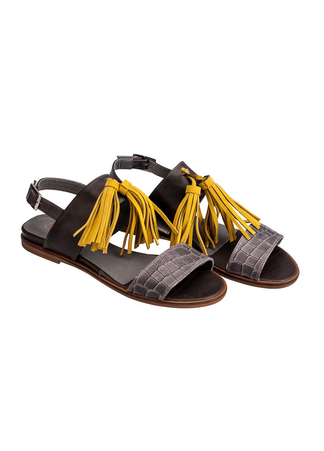 Серые босоножки 5959-10400-07 серый 36 Etor