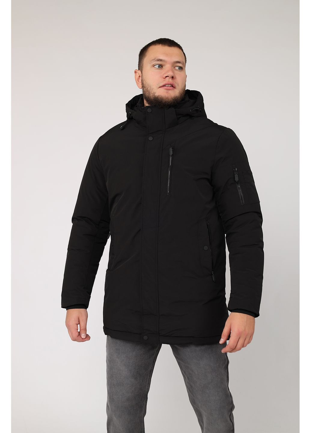 Черная зимняя куртка мужская цвет черный cb-00285102 Yuki
