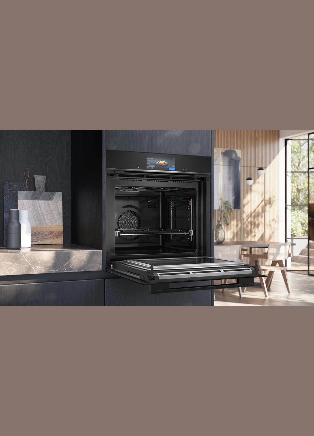 Духова шафа електрична, 67л, A, дисплей, конвекція, піроліз, фція мікрохвиль, чорний Siemens (315435675)