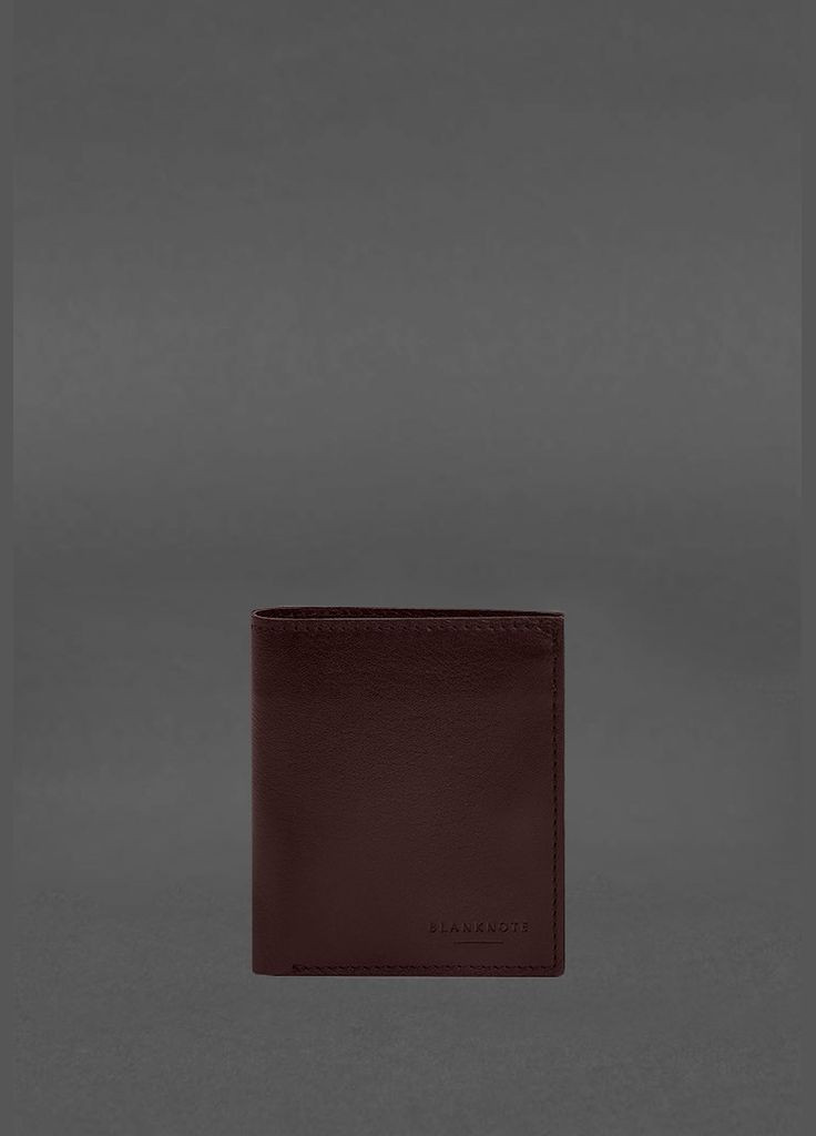 Шкіряне портмоне на кнопці Brut бордовий краст (A-028483) BlankNote (328444797)