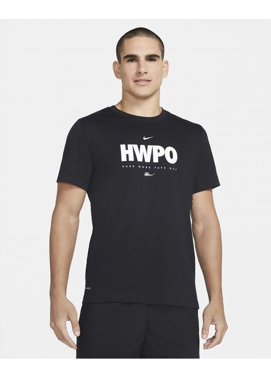 Чорна футболка nk dfc tee mf hwpo black da1594-010 m Nike