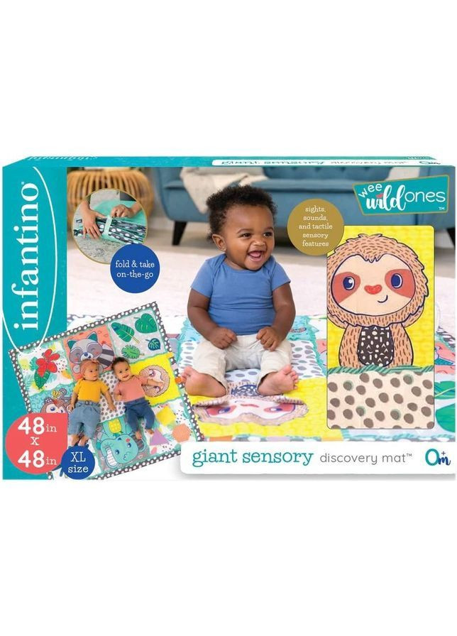 Развивающий коврик Discovery с игровыми элементами, 121х121 см () Infantino 313037 (368969910)