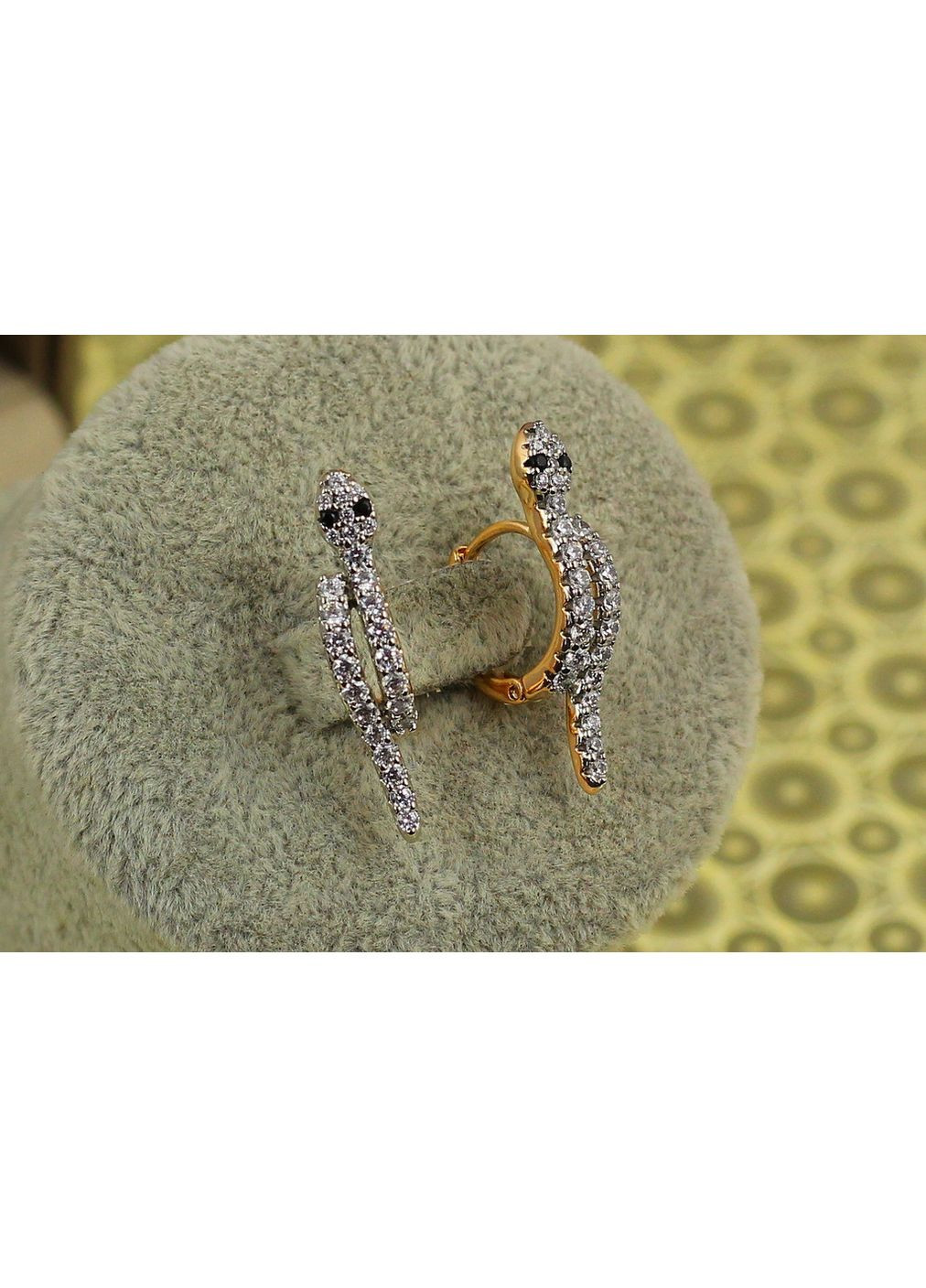 Серьги Змеи с родием 2,5 см золотистые love-shopping Xuping Jewelry (354657682)